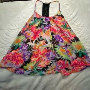 A Arizona Jean company tank top, it is full of bright color flowers